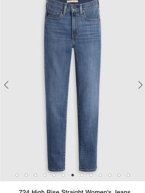 Levi's Straight Leg Jeans in Medium Blue Wash-inseam 28